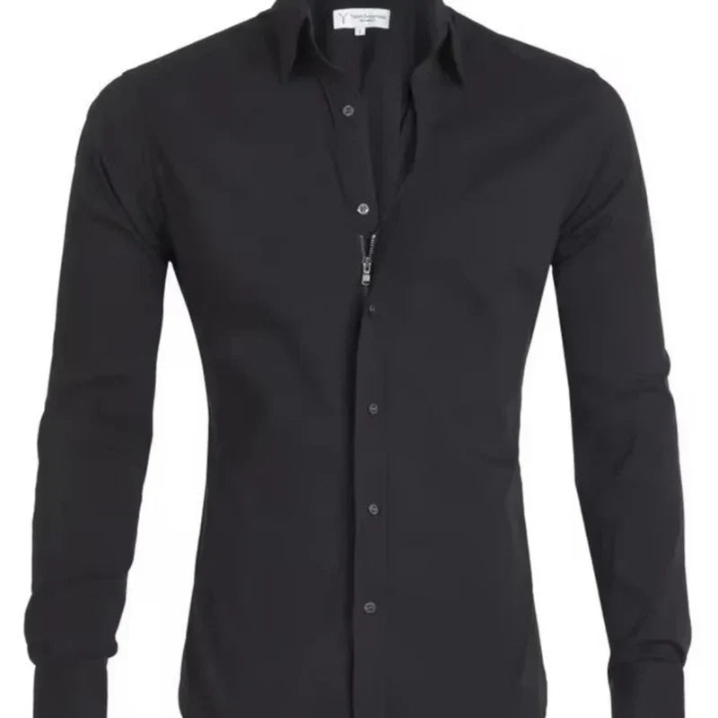 Slim Fit Hemd mit Speziellem Reißverschluss